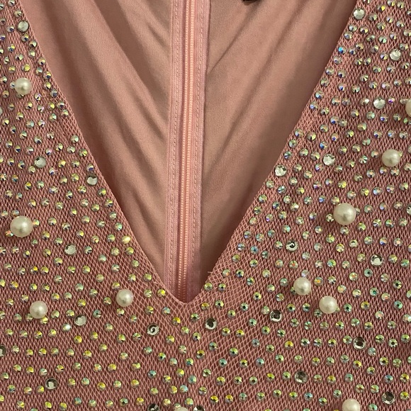 Embellished Long Maxi Dress with High Slit - Picture 5 of 7